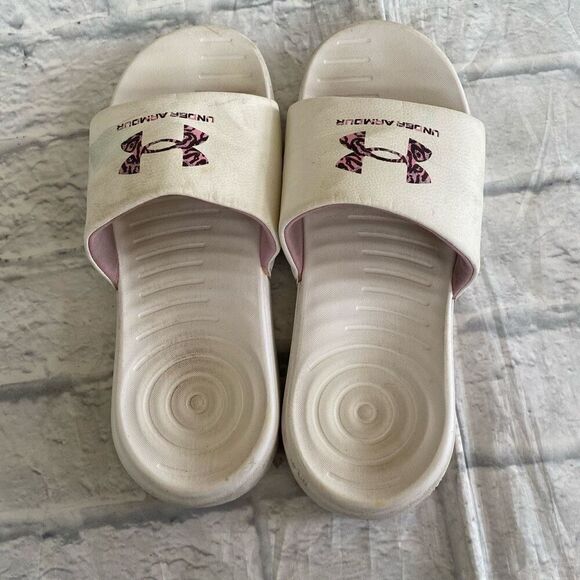 Under Armour women 8 slides w/comfort sole white - Picture 3 of 9